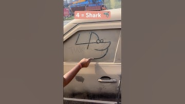 Draw a cute shark 🦈 using 4 #art #shorts #shark