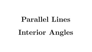 Interior Angles || Parallel Lines || Basic Geometrical Properties #mathmatiqs
