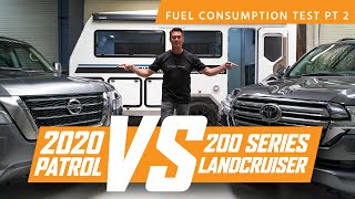 Y62 V8 Nissan Patrol vs Toyota LandCruiser Fuel Consumption Tow Test PART TWO (4K)
