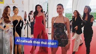Dàn người đẹp trổ tài catwalk thảm đỏ Hoa hậu Hoàn Vũ 2022: Hoàng Thùy nóng bỏng,H'Hen Nie nhí nhảnh