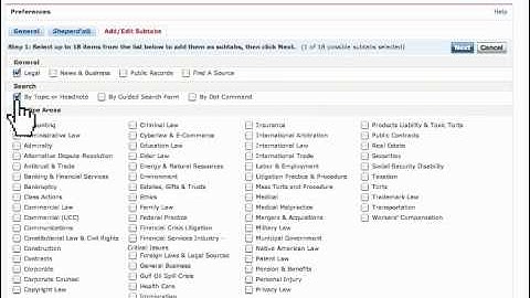 lexis.com(R) Navigation and Customization