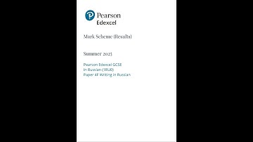 2025 Pearson EDEXCEL GCSE Russian Mark Scheme Paper 4 1ru0 4f Writing In Russian FoundATIon Tier