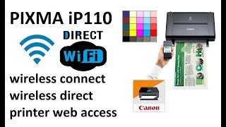 How to connect PIXMA iP110 to wireless 