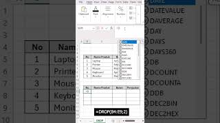 1 Menit Memahami Fungsi Dasar Excel - DROP