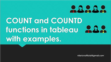 COUNT & COUNTD Functions in Tableau with example | 2 min Topics| Tech talk with Niket| Simplified|