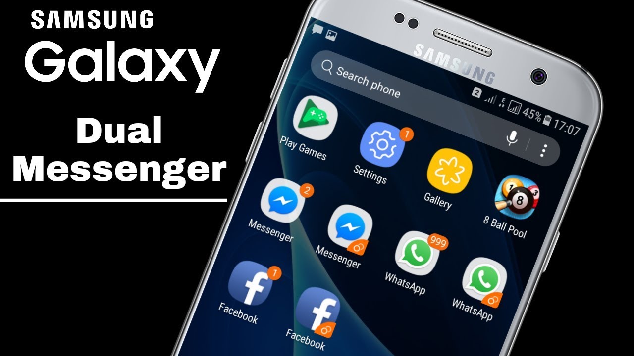 Samsung Dual Apps | How to use dual messenger feature on ...