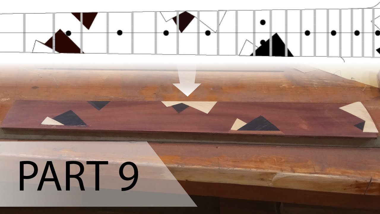 Guitar build 09 Wooden Fretboard Inlay YouTube