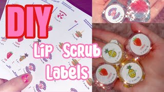 Diy labels | lip scrub **easy ...