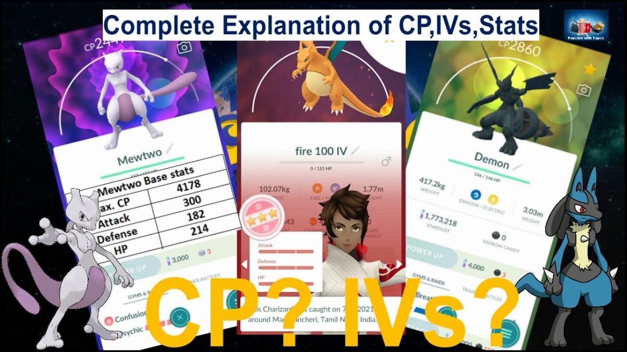 What is CP, IVs and Stats Raid and Power up Pokemon Go & Tamil