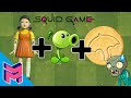 Plants VS Zombies Squid Game Animation Red Light Green Light + Peashooter + Dalgona Cookie Fusion