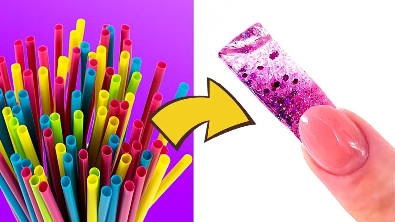 23 AWESOME AND CRAZY NAIL HACKS - DIY LIQUID NAIL FROM STRAW and more