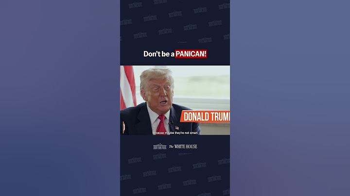 President Trump on Panicans: "...they can't handle pressure."