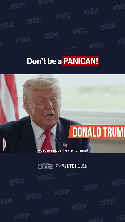 President Trump on Panicans: "...they can't handle pressure." - YouTube
