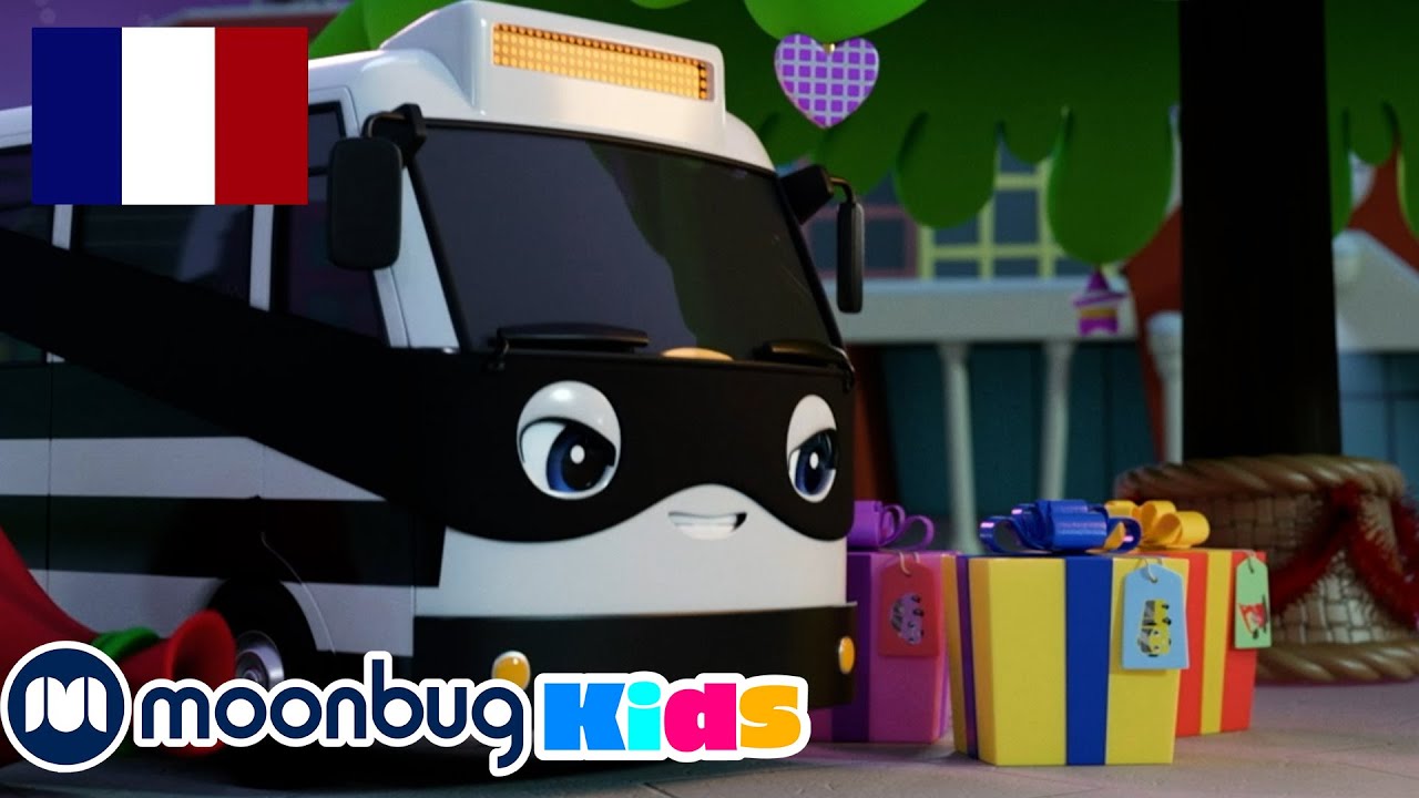 Bandit Bus Vole Noël!! | Go Buster! | Vidéos Pour Enfants | Moonbug en Français