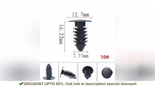 20Pcs For 8mm 9mm 10mm 11mm Car Mudguard Retainer Clips Auto Roof Tailgate Lining Rivet Trim Panel C