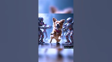 Adorable Dog Dancing with Robots! A Must-See #shots #short
