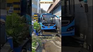 BMTC buses are maintained cleaner... #bmtc #bus #washing #travel #bangalore #bengaluru #ksrtc