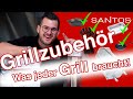 SANTOS Grillzubehör 2020: für Flammkuchen Hähnchenschenkel Chicken Wings Pimentos Vorstellung Test