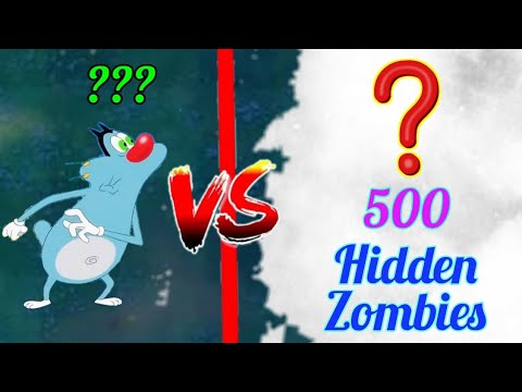 Oggy vs 500 hidden zombies!! | Fog level #plantvszombies #oggy