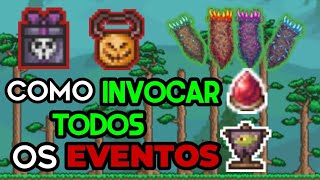 Como invocar TODOS os BOSSES e EVENTOS do TERRARIA! (Pré Hard) 