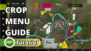 Crop Menu Guide Farming Simulator 25