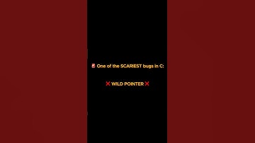 One of the SCARIEST bugs in C: Wild Pointer