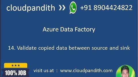 Azure Data Factory || Validate copied data between source and sink in Azure Data Factory