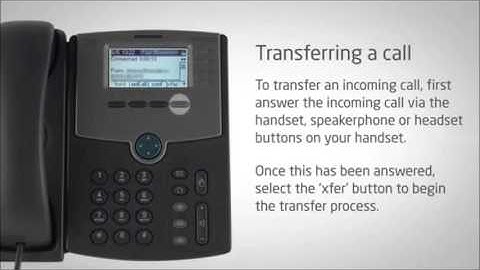 Cisco SPA504G Training Part 2 - Transferring a call
