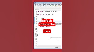 default constructor java