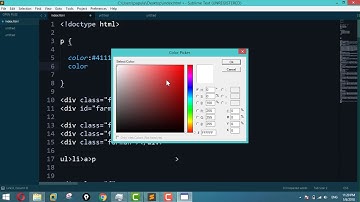Sublime Packages:  Color Picker in Sublime Text