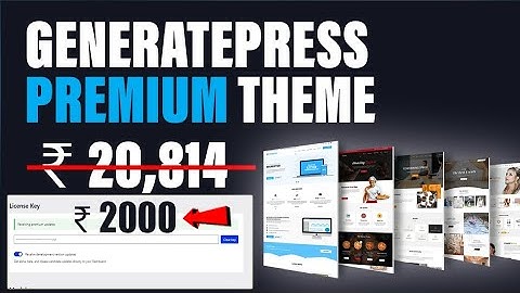 How to Install GeneratePress Premium Theme in WordPress | Plugin Installation Licence Key in Tamil