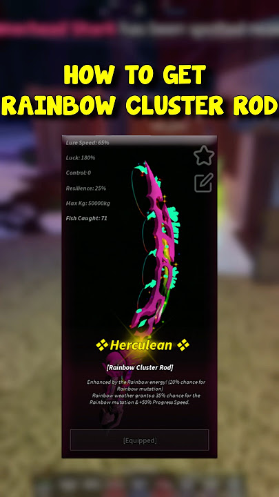 HOW TO GET THE RAINBOW CLUSTER ROD IN FISCH ROBLOX