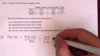 Conditional Probability  Example 1