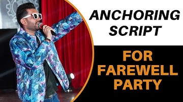 Anchoring Script for Farewell Party in English | How To Do Anchoring Tips | Anchor Aman Malhotra