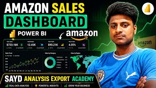 Amazon Sales Dashboard in Power BI | Complete Data Analysis Project | Hindi Tutorial |