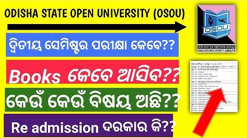 OSOU 2ND SEMESTER SYLLABUS AND TOPICS//OSOU UG,PG (OSOU 2023)