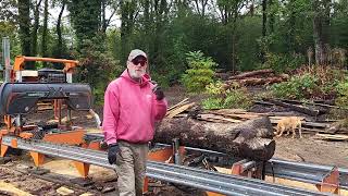 Dealing with customers at a sawmill lesson and milling some 2x10 Red Oak on the Norwood HD36v2.