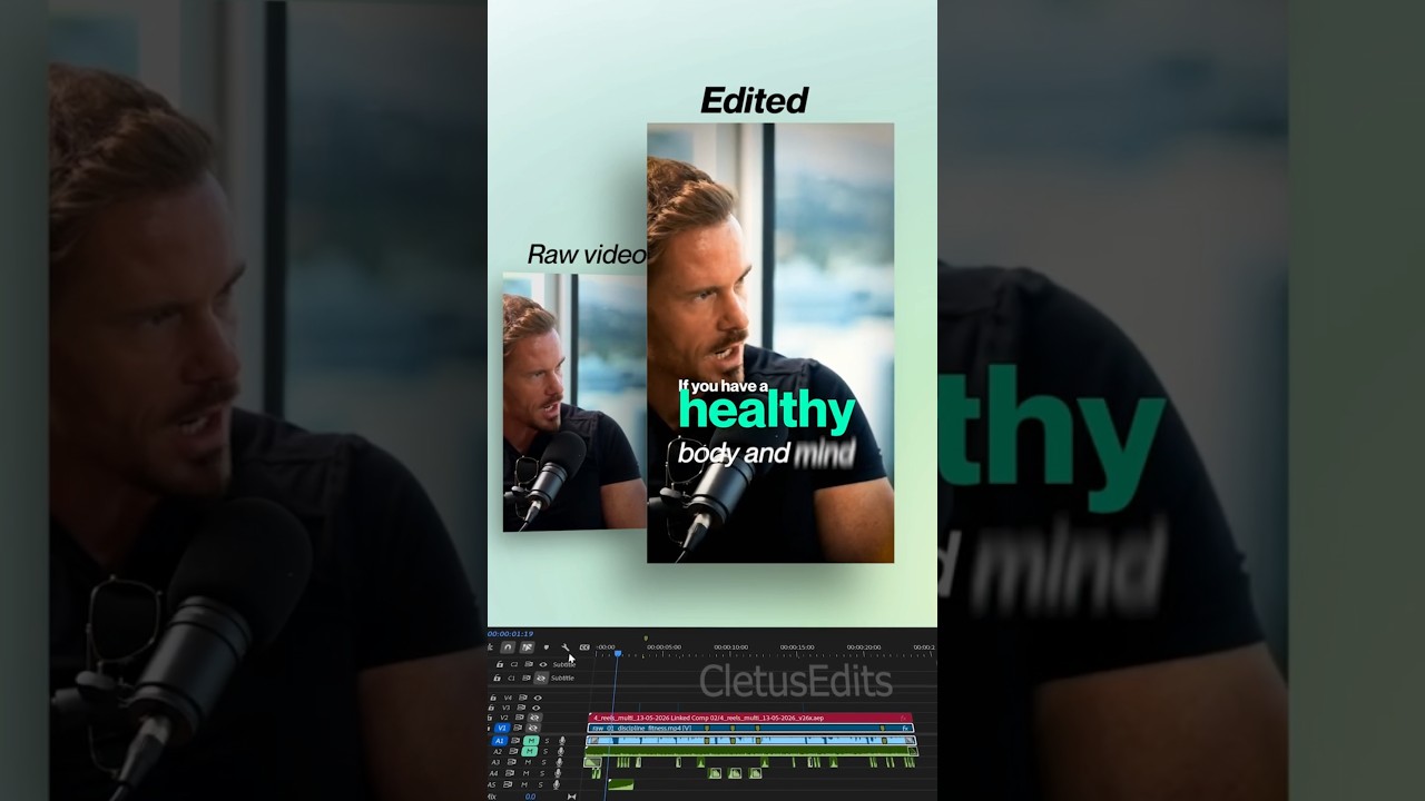 Podcast Talking Head Video Edit #premierepro #videoediting  #podcastediting