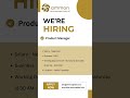 We're hiring "Product Manager" for our client company.
