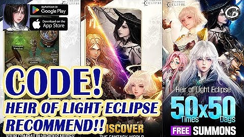 HEIR OF LIGHT ECLIPSE 3 GIFTCODES - 3 REDEEM CODE & HOW TO REDEEM CODE - RPG GAME (ANDROID/IOS)