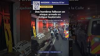 dos hombres en motocicleta fueron asesinados en Calle Ancha de Los Herreros