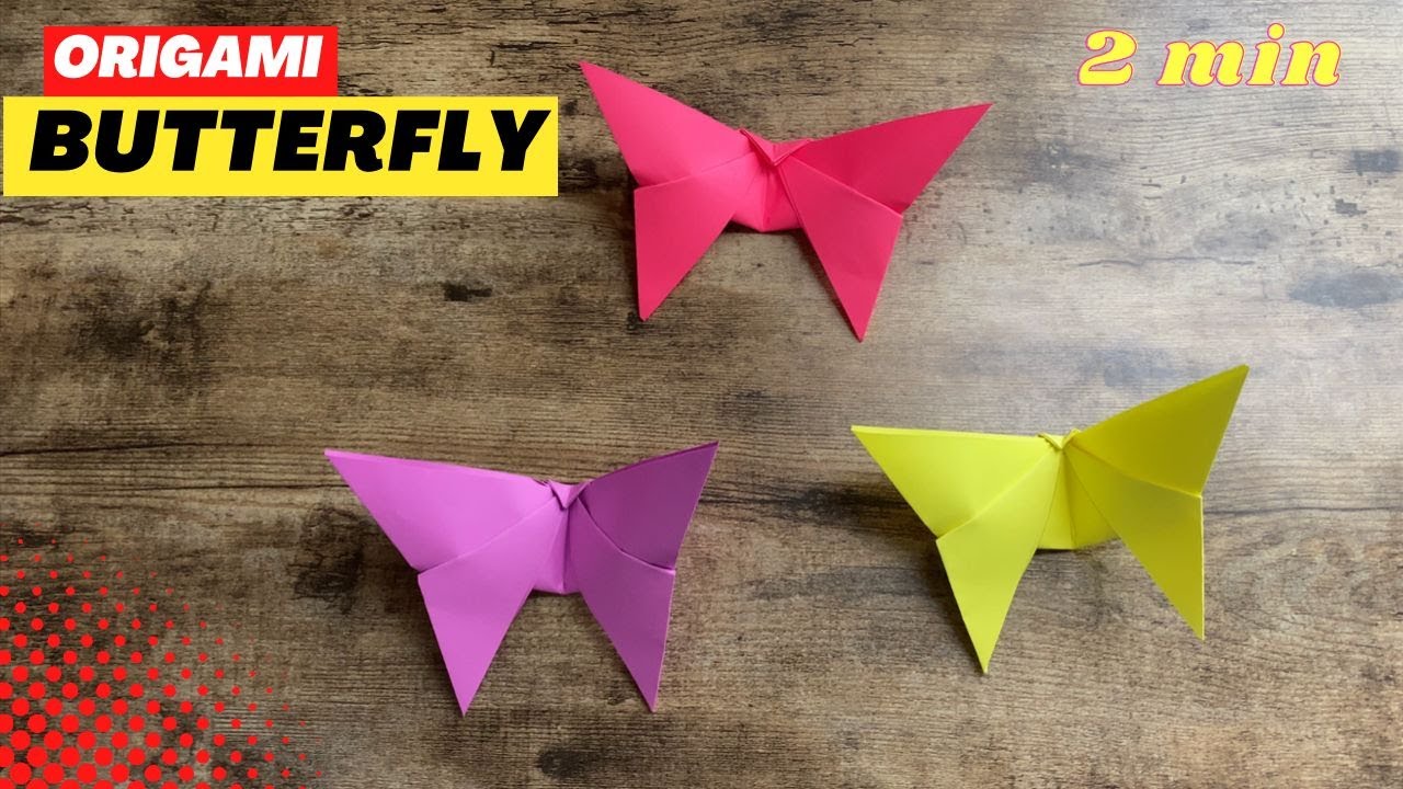  How to Fold a Beautiful Easy Origami Butterfly (Tutorial) - YouTube Bildidee 