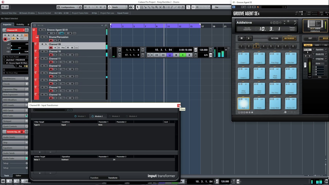 Quick Demo // Sequencing VSTi Drums in Cubase 9 with the Electribe 2