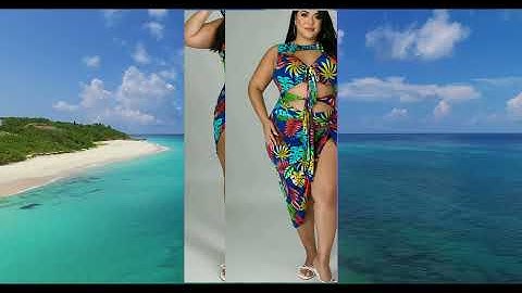 Plus Size Swimwear. Fave Pose Swim Set.
