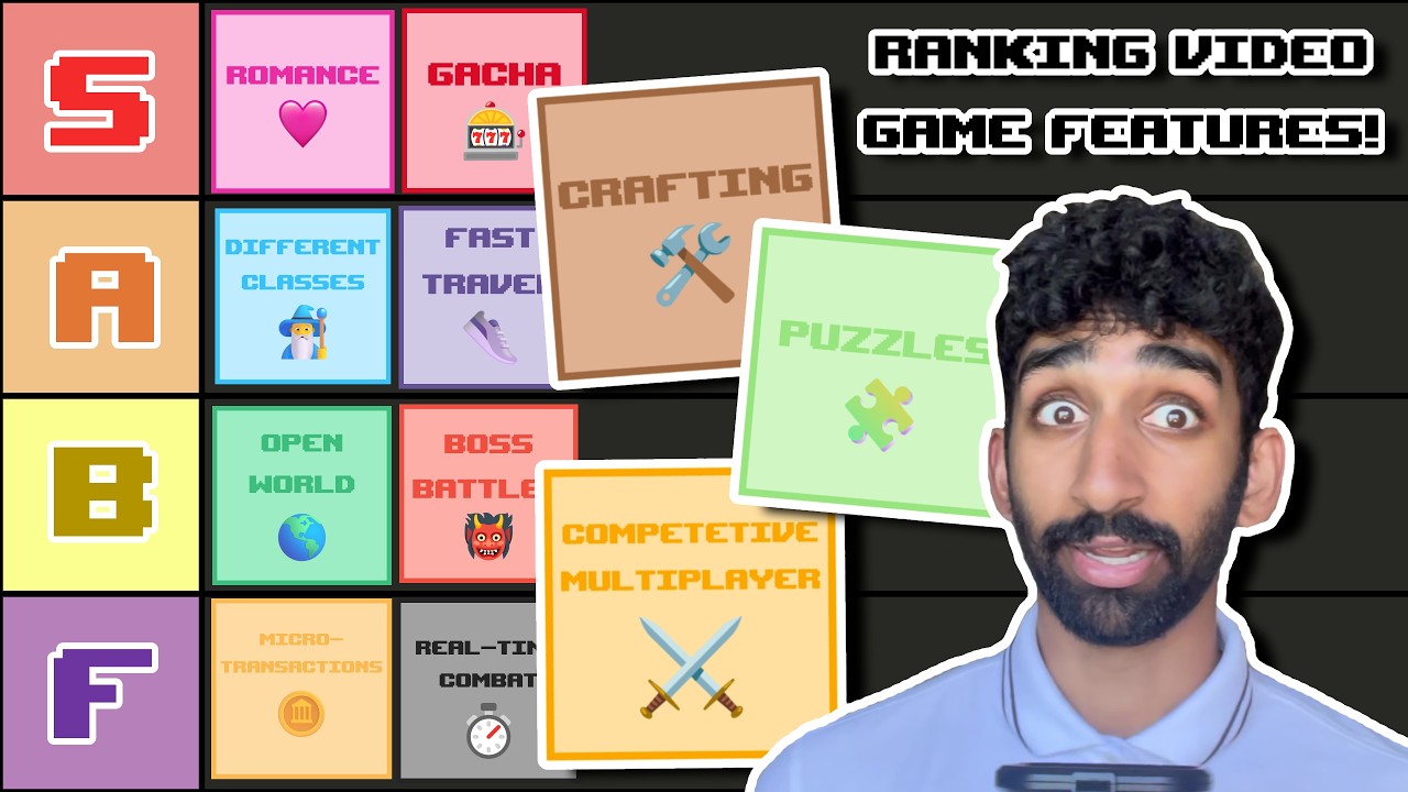 Game Features List Ranking the MOST POPULAR Video Game Features on a Tier List! - YouTube