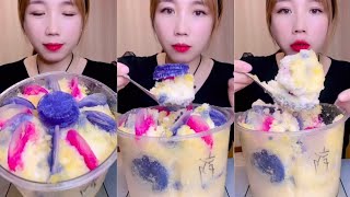 ASMR QIAN’S SHAVED ICE WITH ICE CHIPS/ICE EATING