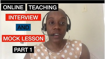 ONLINE  ENGLISH TEACHING INTERVIEW AND MOCK LESSON PART 1 | ITUTORGROUP | ONLINE ENGLISH TEACHING
