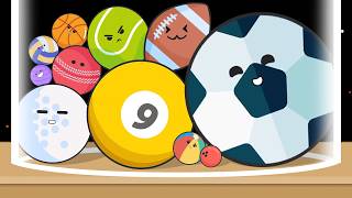 2048 MERGE BALL - Ball Drop Game (ASMR Suika Ball) 2048 Balls 3D, Sports Ball Merge Gameplay screenshot 2