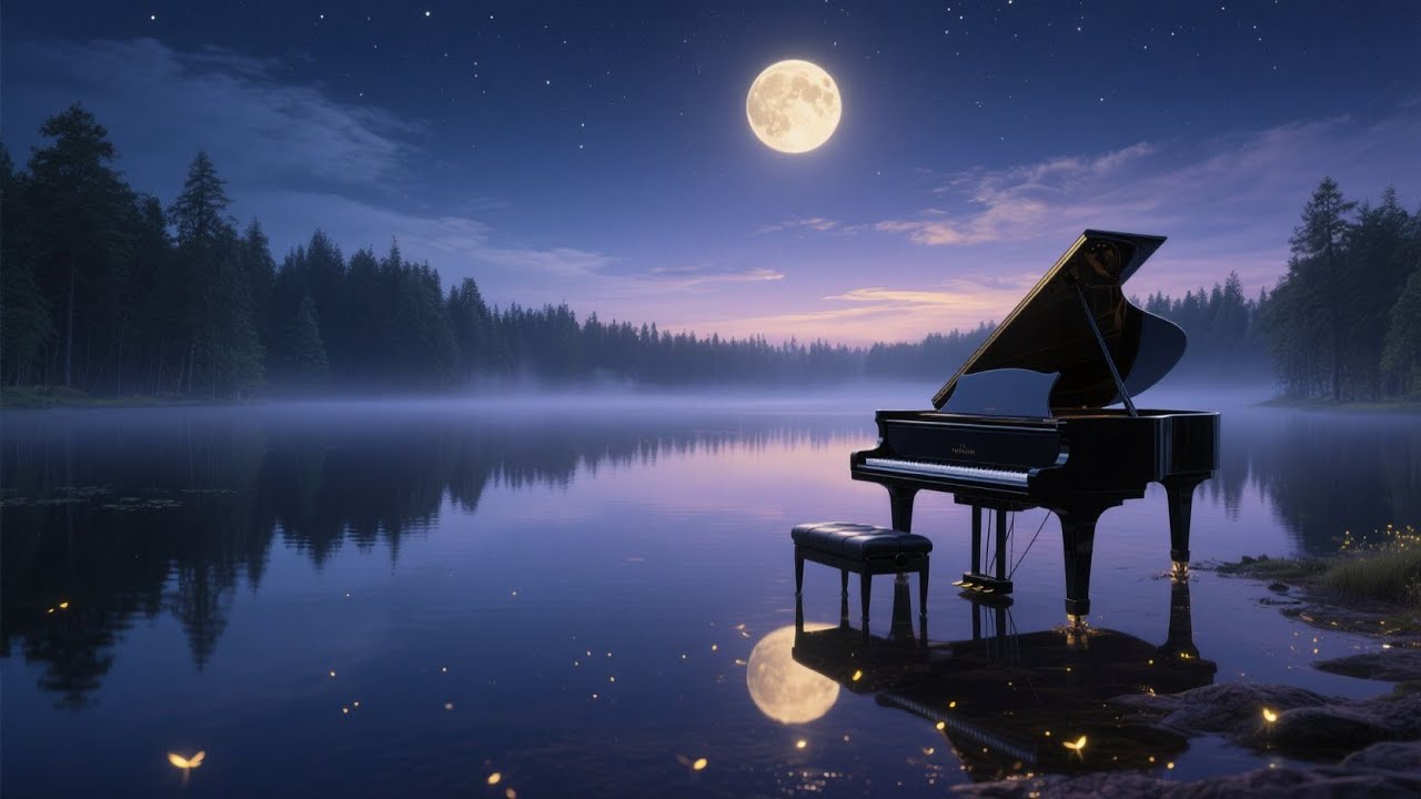 Relaxing Night Piano Music in a Magical Forest | Deep Sleep, Calm ...