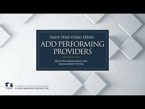 Add Performing Providers
